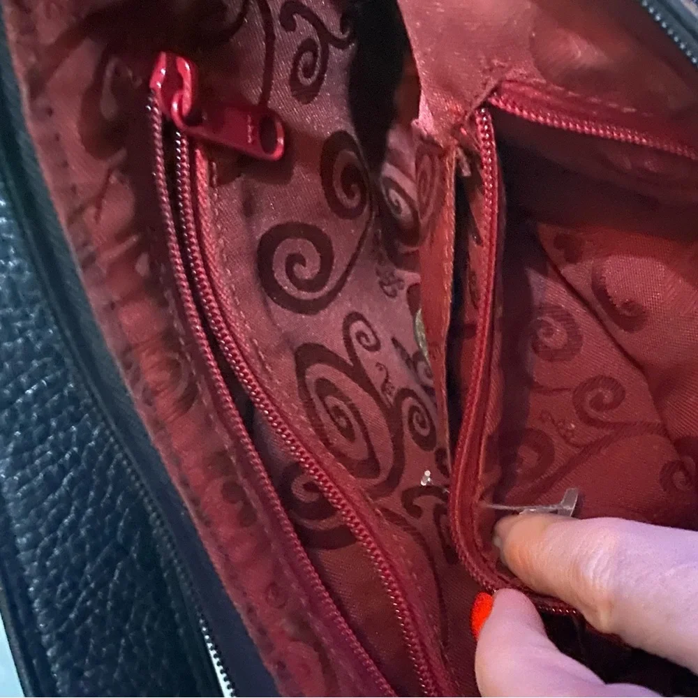 BRIGHTON BLACK WOVEN HANDBAG WITH TASSEL - Picture 11 of 16